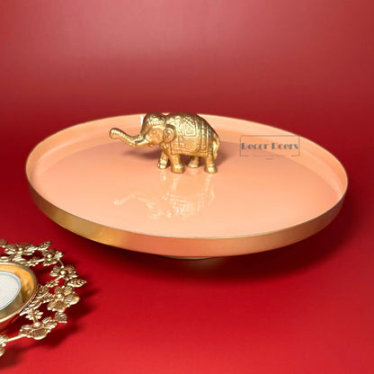 Premium Stylish Elephant Metal Platter – Handcrafted & Decorative