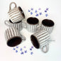 Ribbed black set of 6