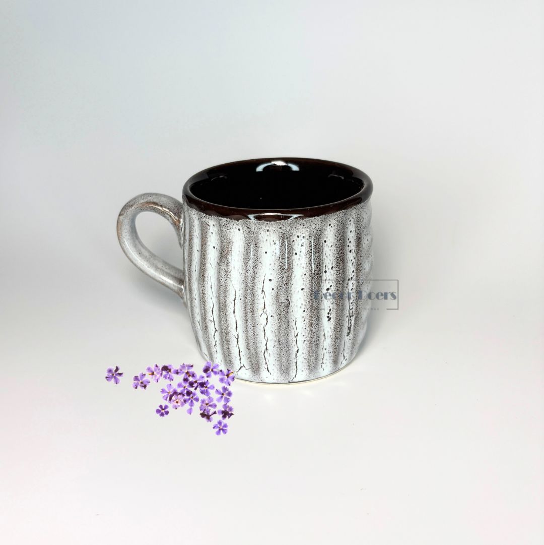 Ribbed black set of 6