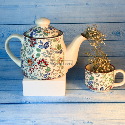 Premium Whistking Grace Ceramic Tea Set of 6 – Perfect for Gifting