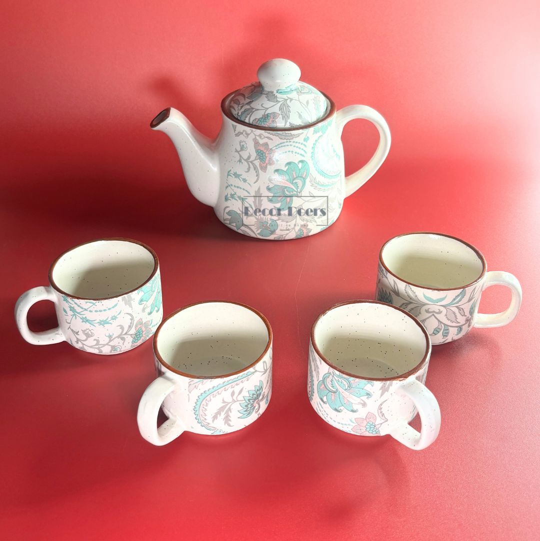 Aura Green Ceramic Tea Set