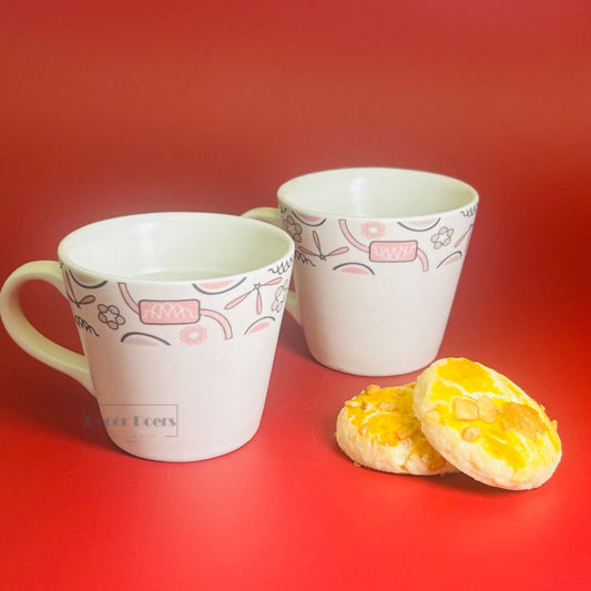 Premium Snow Hug Ceramic Tea Cup Set of 2 – Perfect for Gifting