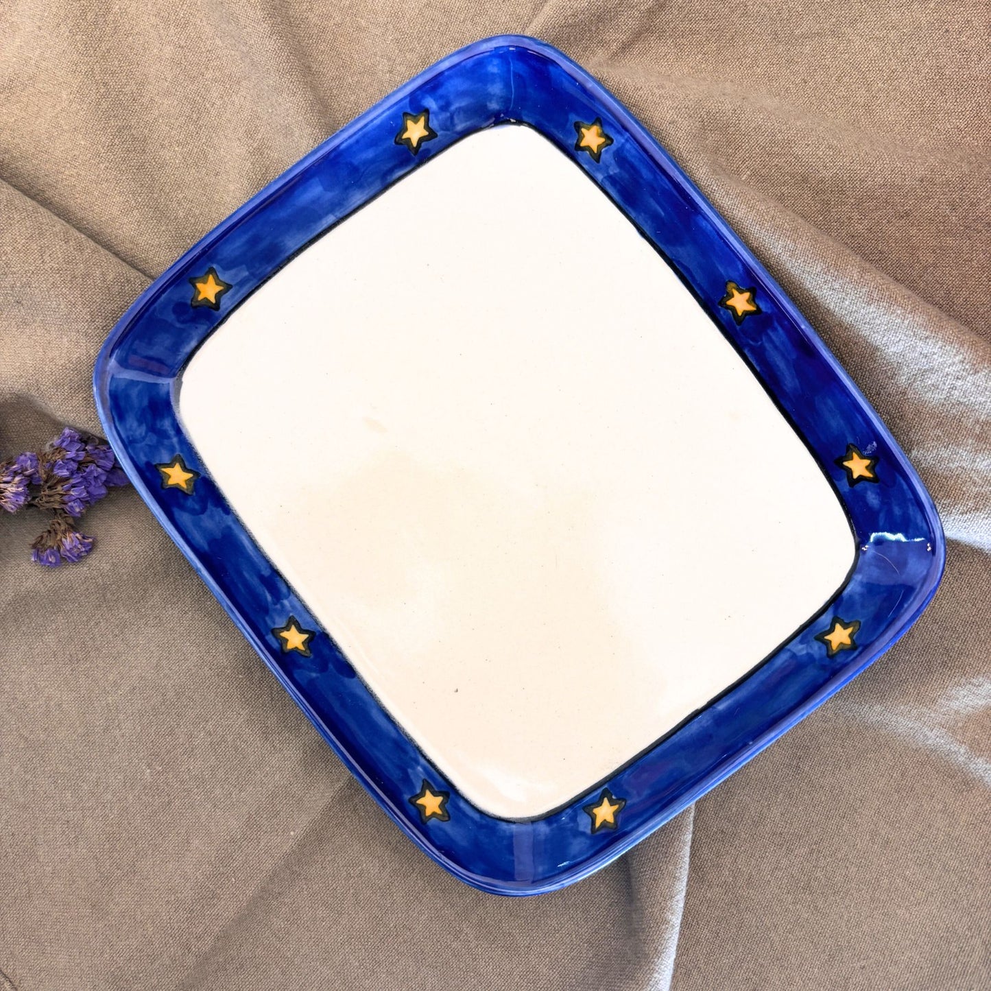 Utterly Arabian Night Butter Dish | Blue Ceramic Butter Dish