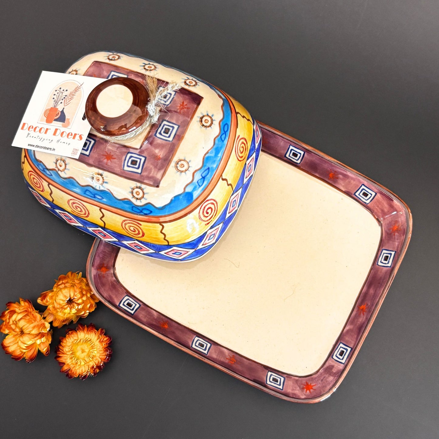 Terra Butter Dish | Handcrafted Ceramic Butter Dish for Modern Kitchens