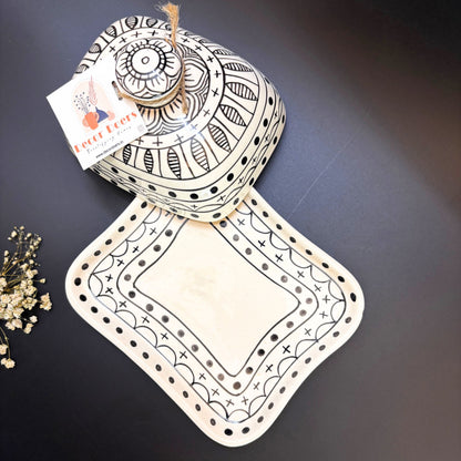 Mozarella Butter Dish - Handcrafted Ceramic Butter Dish with Lid