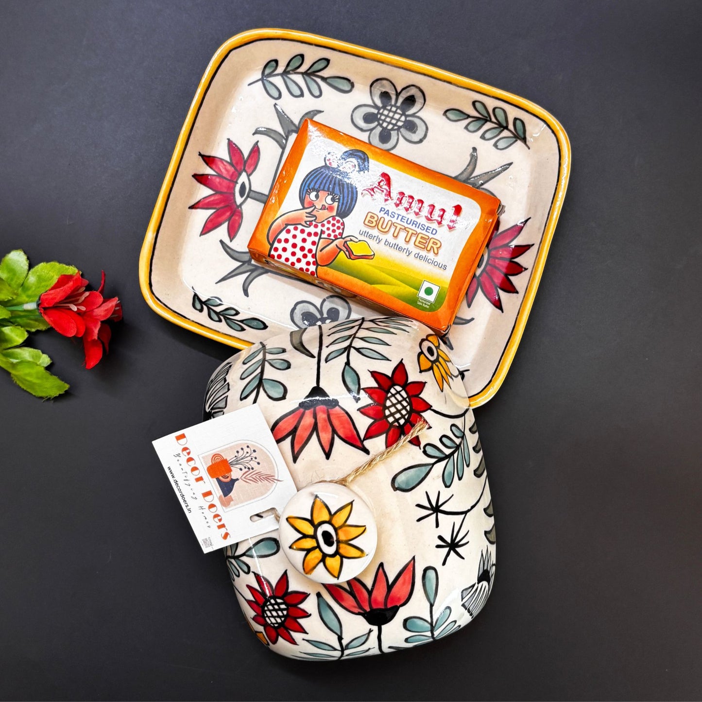 Garden Glow Butter Dish