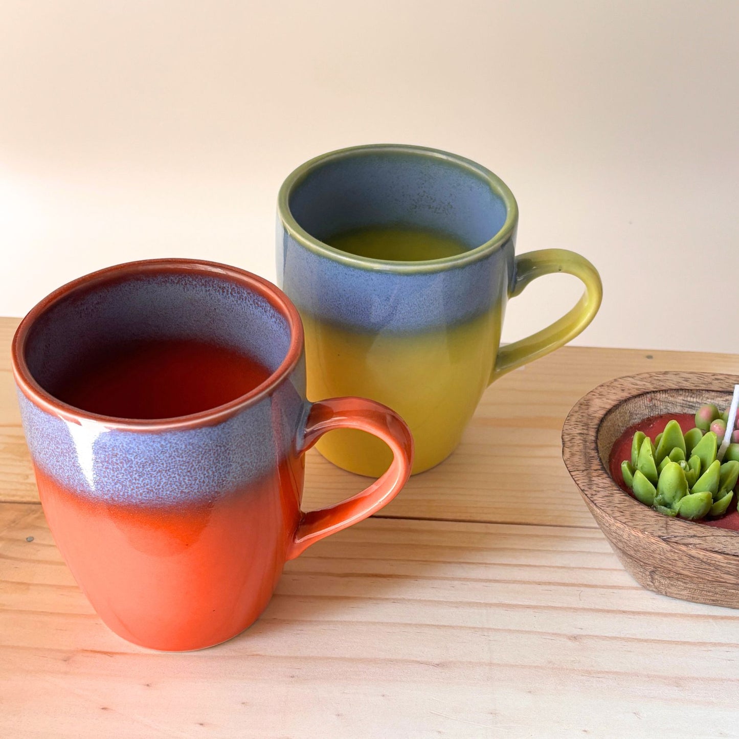 Willow Solid Mugs Set 2 - Premium Ceramic Mugs