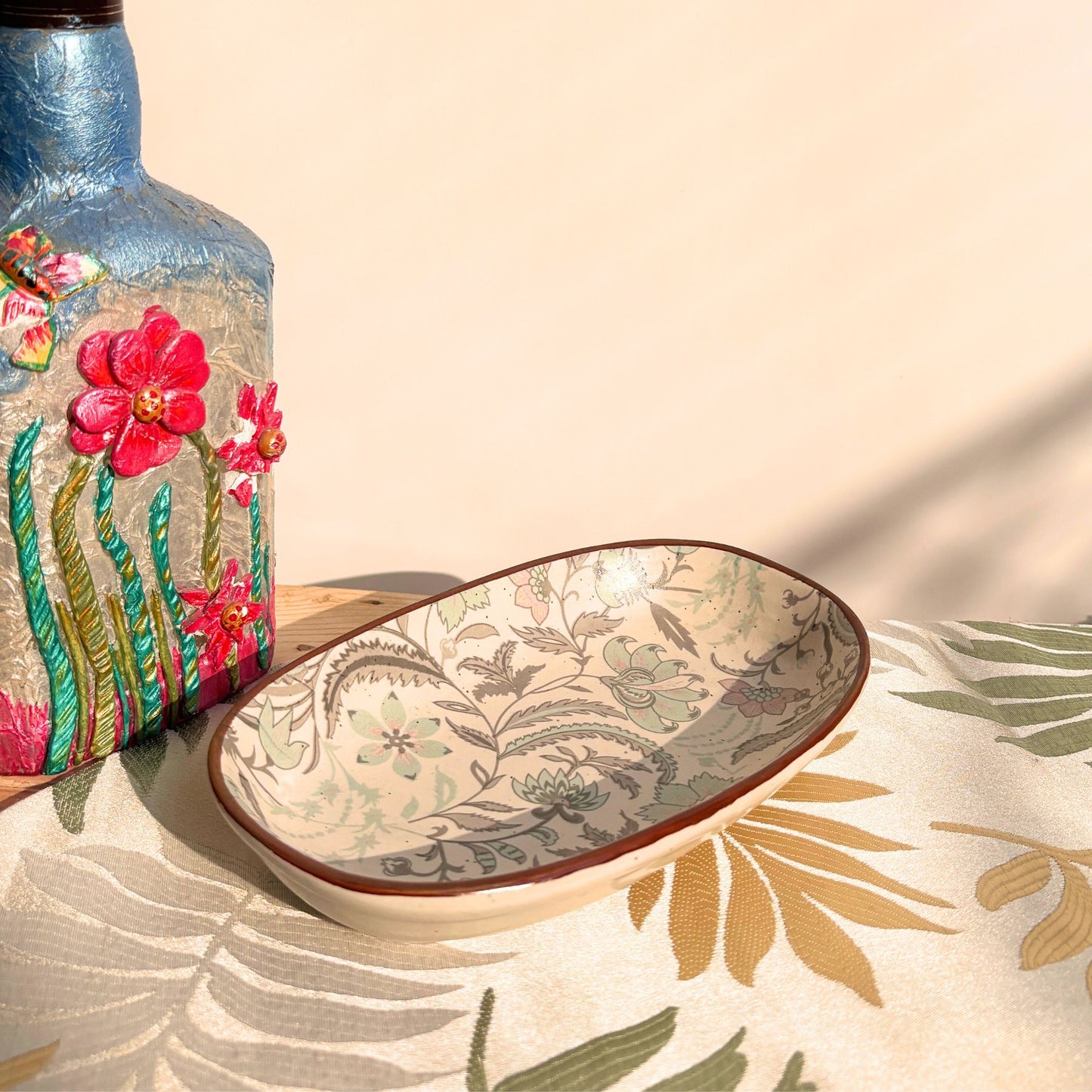 Bay Decal Platter set of 3 - Ceramic Serve Platter Set