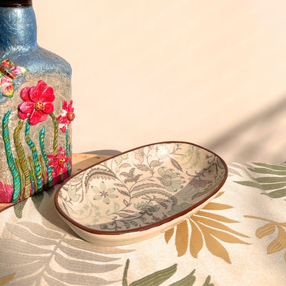 Bay Decal Platter set of 3 - Ceramic Serve Platter Set