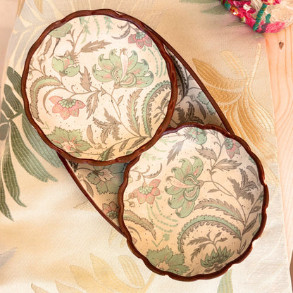 Bay Decal Platter set of 3 - Ceramic Serve Platter Set