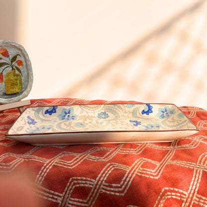 Decal Poplar Platter set of 3 - Ceramic Tray with Bowl