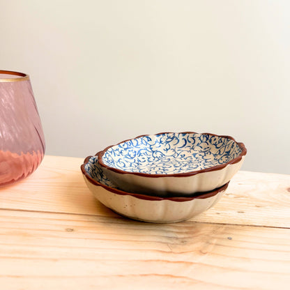 Aspen Blue Platter Set of 3 – Floral Ceramic Platter Set