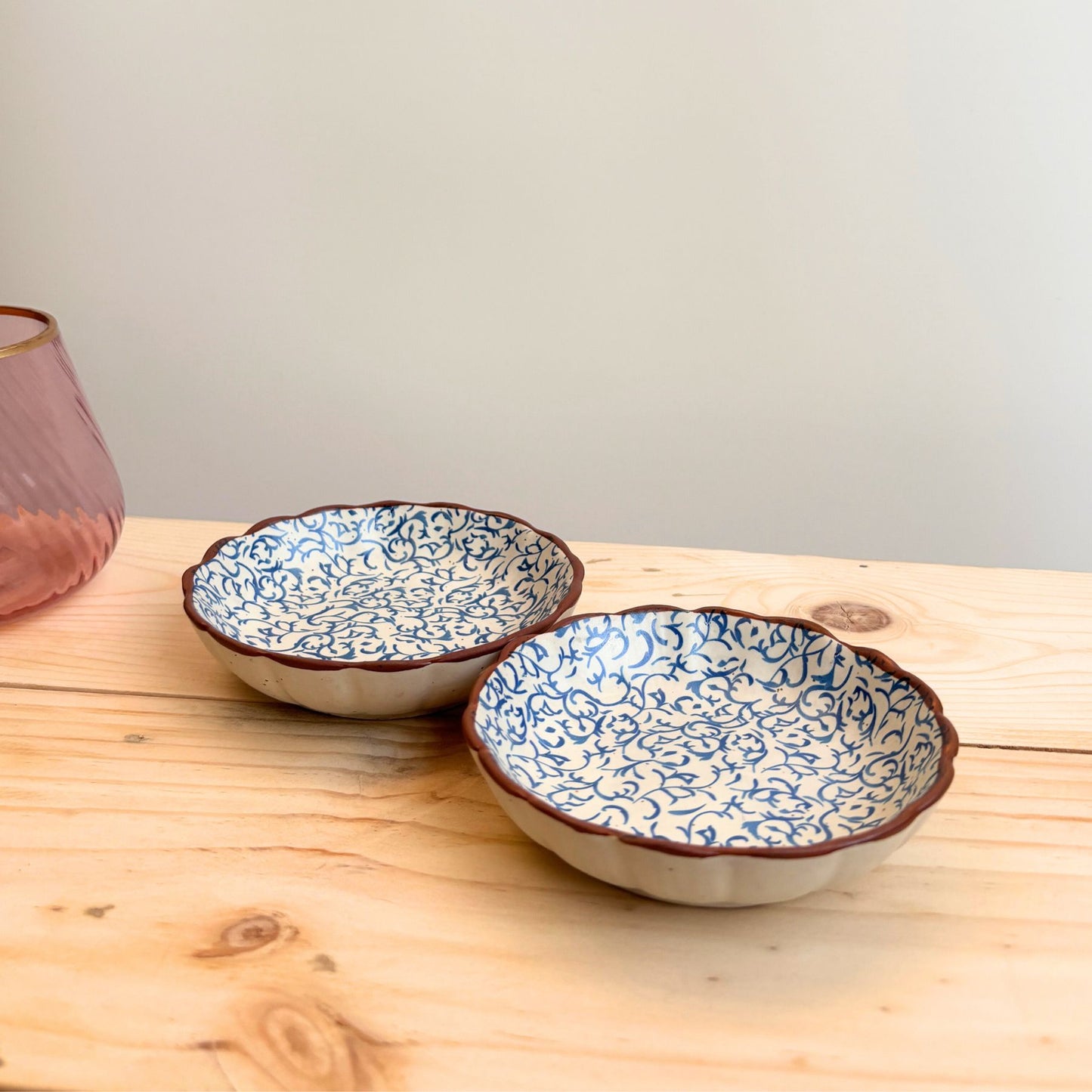 Aspen Blue Platter Set of 3 – Floral Ceramic Platter Set