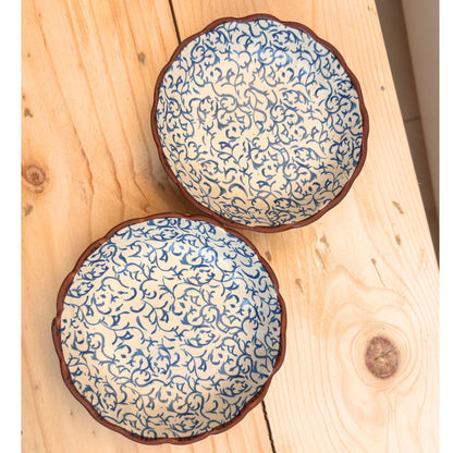 Aspen Blue Platter Set of 3 – Floral Ceramic Platter Set