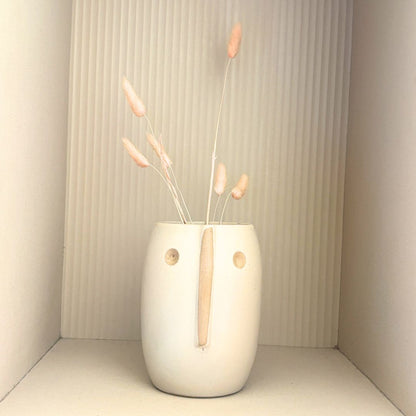 Radiant Beige Face Vase