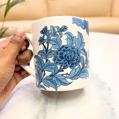 Daisy white Ceramic Mug – Handcrafted Coffee & Tea Mugs