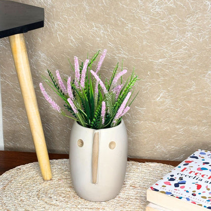 Radiant Beige Face Vase