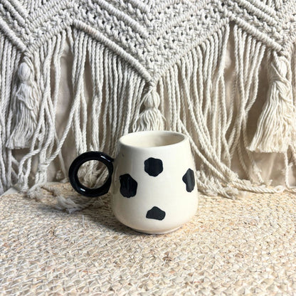 Dot Printed Ceramic Coffee Mug