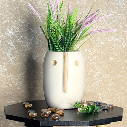 Radiant Beige Face Vase