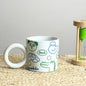 Whimsy Doodle Milk Mug Set of 2 - Kids Ceramic Mugs