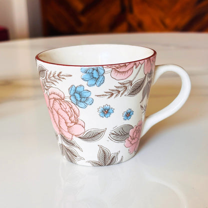 Blooming Florals Premium Decal Tea cups Set of 6