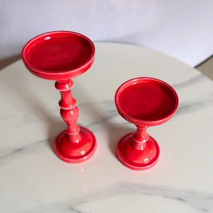Neon Pink Premium Candle Stand Set of 1 – Decorative Candle Holder