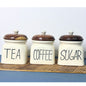 Cuddle Tea/Coffee Sugar Canister Jar Set of 3