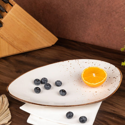 Midnight Shine Ceramic Platter | Oval Platter