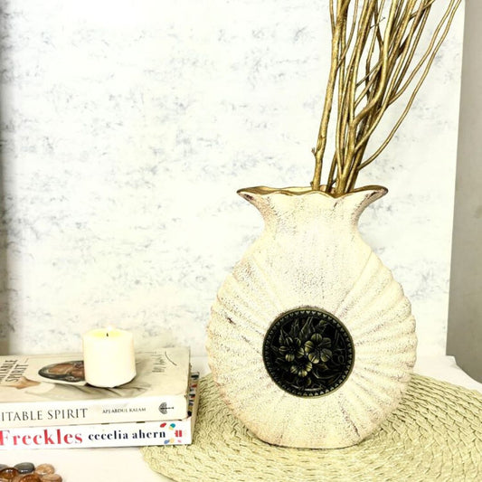 Aesthetic Vase | Ceramic Biege Vase