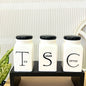 Minimalist Tea Sugar Coffee Jar Set of 3 – Ceramic Kitchen Storage