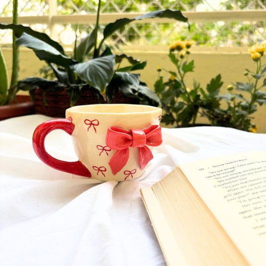 Red Bow Tea-Coffee Mug