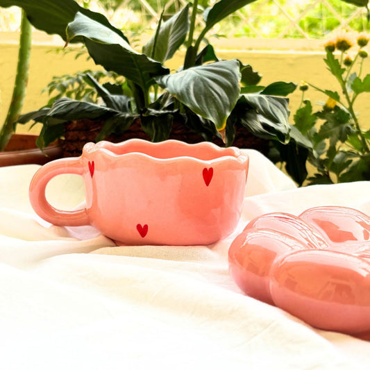 Rosy Pink Ceramic Soup Cup