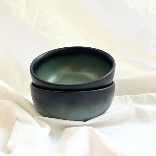 Shades Ceramic Bowl Set of 2 – Handcrafted Black & Grey Bowls
