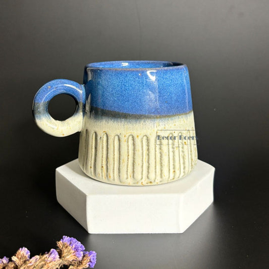 Designer Boy Blue Ceramic Mug | Premium Handmade Coffee & Tea Mug