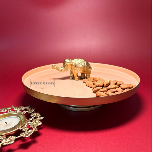 Premium Stylish Elephant Metal Platter – Handcrafted & Decorative