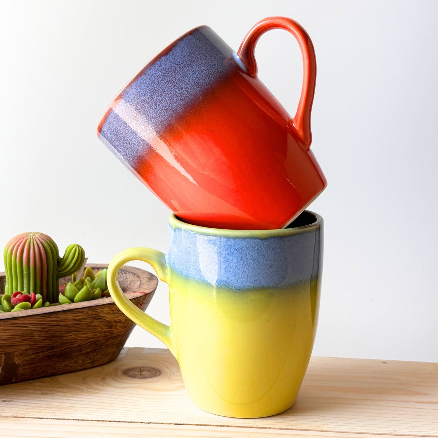 Willow Solid Mugs Set 2 - Premium Ceramic Mugs