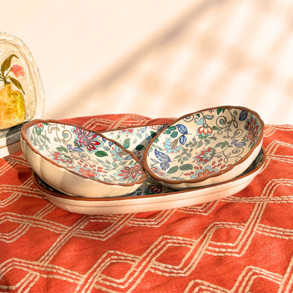 Purple Bay Platter Set of 3 | Ceramic Tray with Chat Plates