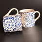 Regal Decal Blue Coffee Mugs Set of 2