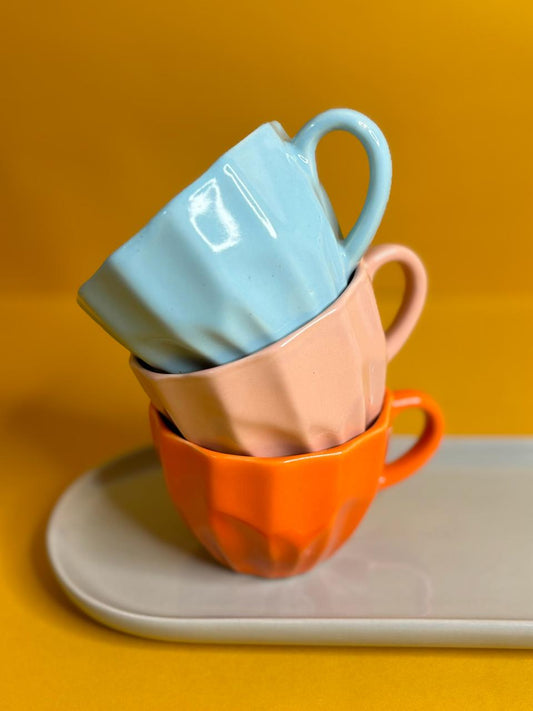 Subtle Fusion Ceramic Tea Cup [Set of 3]