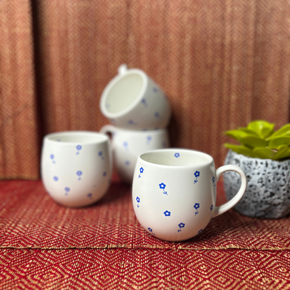 Blue Blossom Ceramic Mug Set