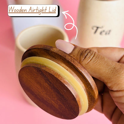 Tea Sugar Coffee Canister Set of 3