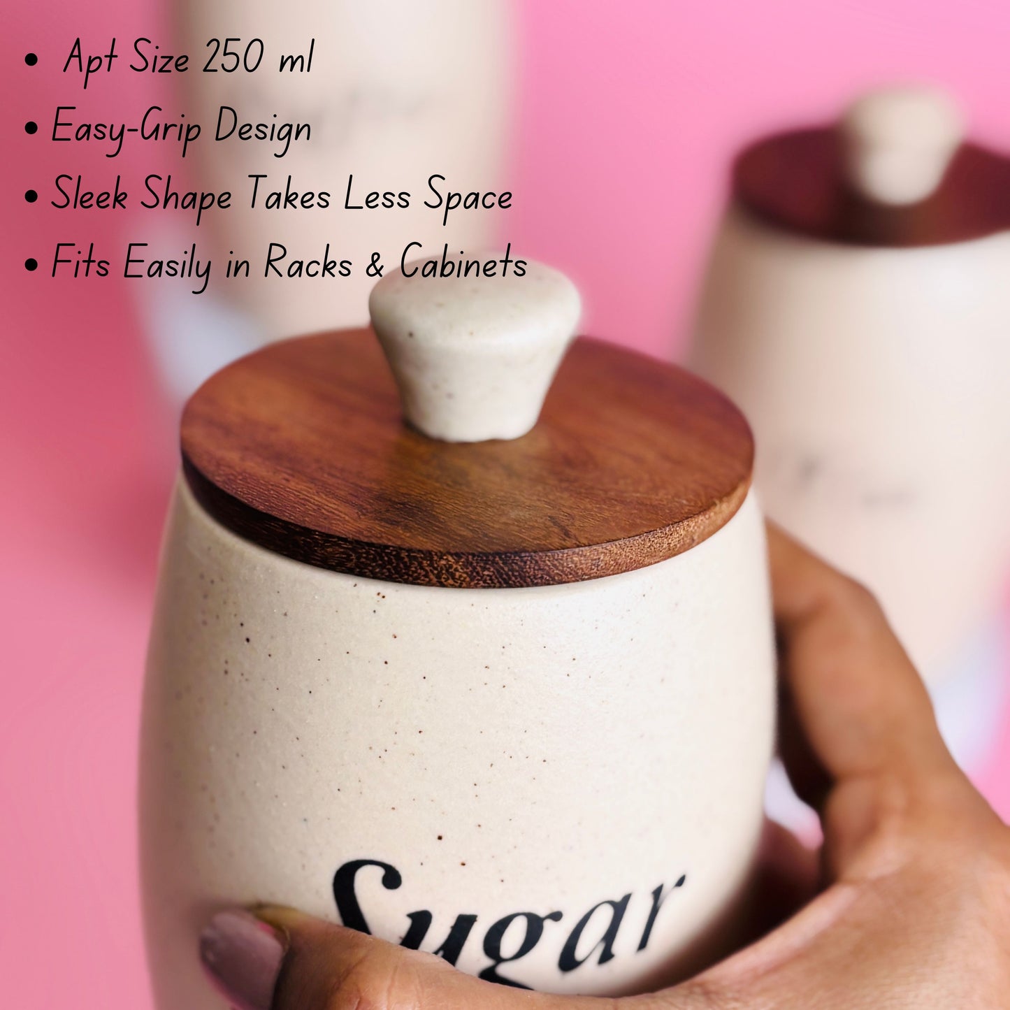 Tea Sugar Coffee Canister Set of 3