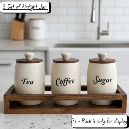 Tea Sugar Coffee Canister Set of 3