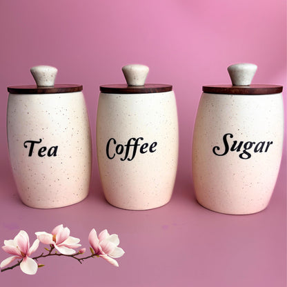 Tea Sugar Coffee Canister Set of 3