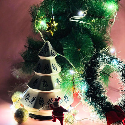 Santa Surprise Christmas Tree set of 3