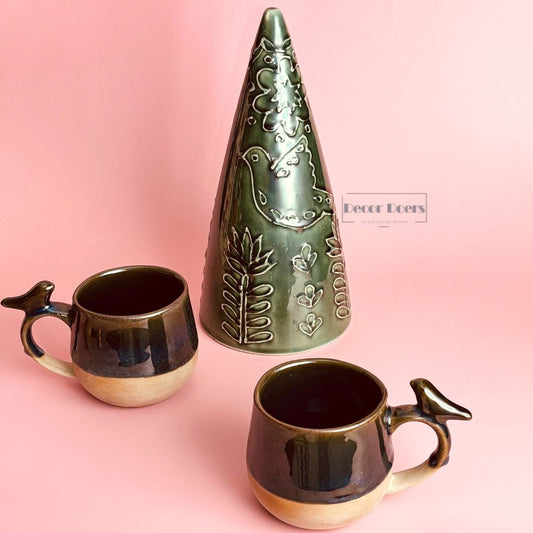 Christmas Tree Hamper | Ceramic Tree with Mugs