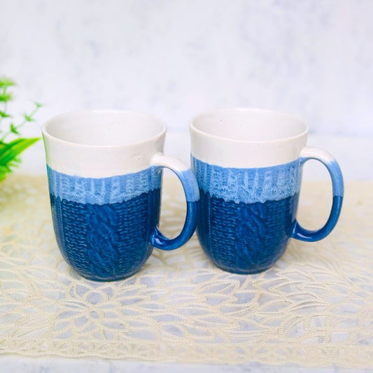 Azure Bliss Coffee Mug Set of Two