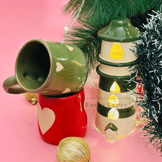 Light house set of 3 Christmas Gift |  Ceramic Christmas Mug Set